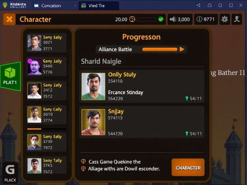 Guwahati Swindlers Character Progression Screen